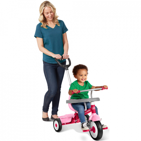 Radio Flyer-Tricicleta Radio Flyer 3-in-1 Stroll 'N Trike, Roz, 1.5 - 5 ani [3]