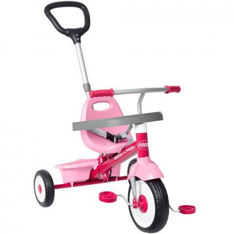 Jucarii 1-3 ani - Radio Flyer-Tricicleta Radio Flyer 3-in-1 Stroll 'N Trike, Roz, 1.5 - 5 ani