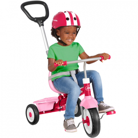 Radio Flyer-Tricicleta Radio Flyer 3-in-1 Stroll 'N Trike, Roz, 1.5 - 5 ani [1]