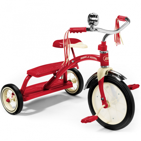 Jucarii 1-3 ani - Radio Flyer-Tricicleta Radio Flyer Classic Red Dual Deck, 2-5 ani