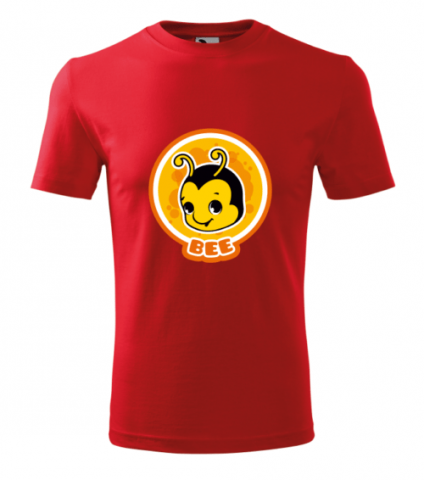 Tricou Personalizat Alb cu Albinuță Zâmbitoare – Design Amuzant pentru Bărbați [3]
