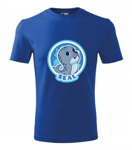 Cadouri personalizate - Bebeluc Print-Tricou Personalizat Albastru cu Sigiliu Drăguț – Design Amuzant pentru Bărbați