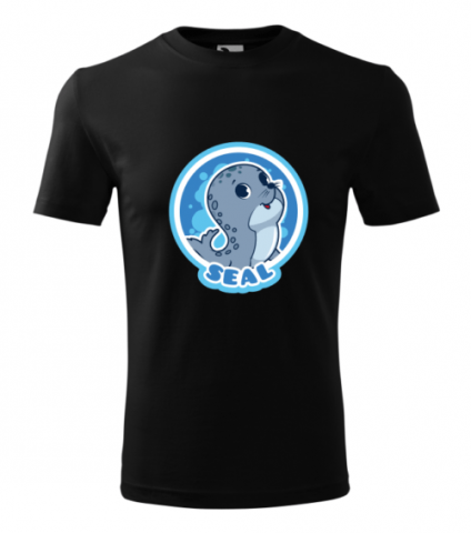 Bebeluc Print-Tricou Personalizat Albastru cu Sigiliu Drăguț – Design Amuzant pentru Bărbați [1]