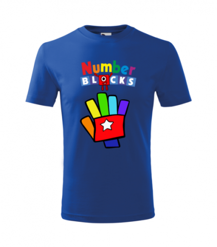 Tricou Personalizat Albastru ''Number blocks'' pentru Copii 2