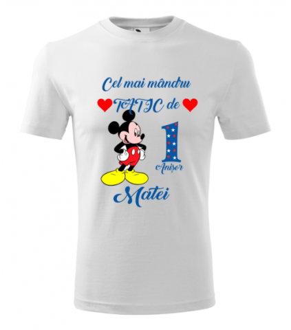 Személyre szabott ajándékok - Tricou Personalizat- Cel mai mândru tătic de 1 anișor - Matei