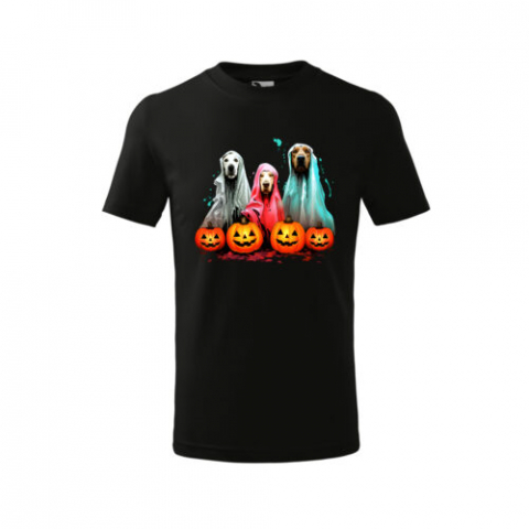 Cadouri personalizate - Bebeluc Print-Tricou Personalizat Copii Halloween – Căței Fantome și Dovleci