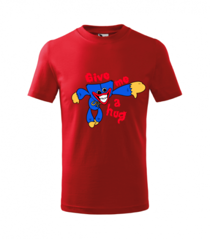 Tricou Personalizat Rosu ''Huggy Wuggy'' pentru Copii 3