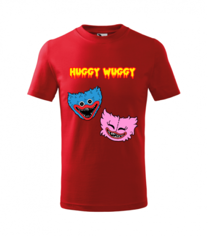 Tricou Personalizat Rosu ''Huggy Wuggy'' pentru Copii 4