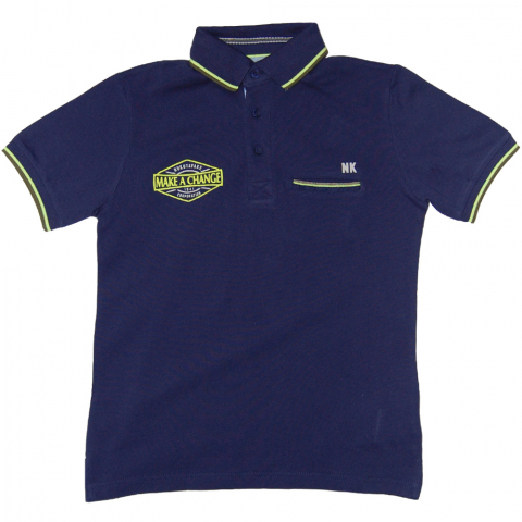 Játékok 9-12 éveseknek - Tricou polo bleumarin cu maneca scurta si imprimeu (6140), 10 ani / 140 cm