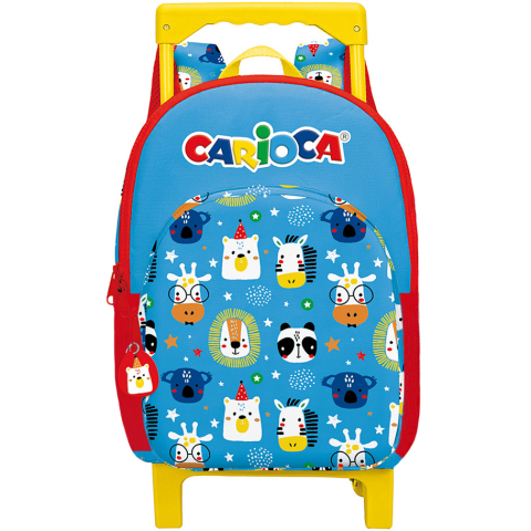 Oktató játékok - Troler Carioca Animal Blue, 40x28x17 cm