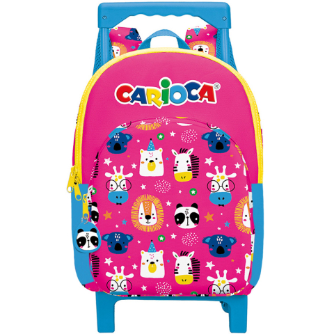 Oktató játékok - Troler Carioca Animal Pink, 40x28x17 cm