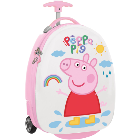 Oktató játékok - Troler oval pentru calatorii Peppa Pig, 28x43x23 cm
