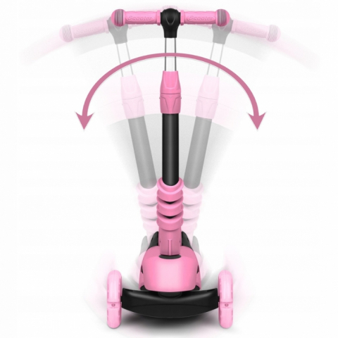 Ricokids-Trotineta 3 in 1 cu roti cu LED Ricokids Todi 765400 - Roz [2]