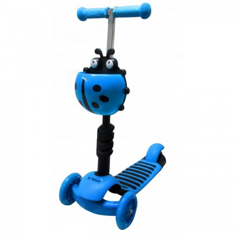 Trotineta 5 in 1, roti cu LED, platforma antiderapanta, JR R-Sport - Albastru [2]