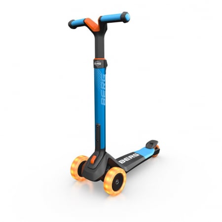Trotinete copii - Berg Toys-Trotineta BERG Nexo Albastru Pliabila cu Lumini