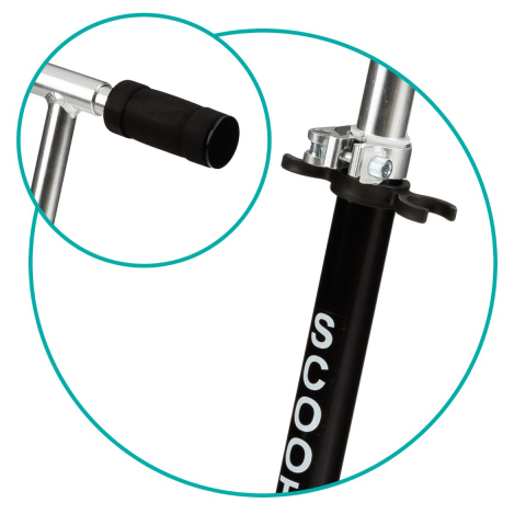 Trotineta copii, QKIDS, FLO Black, Rulmenti ABEC-9, Roti poliuretan 85A, Ghidon T-shapea [4]