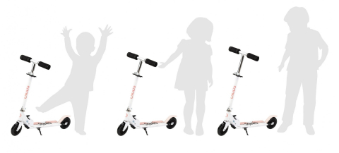 Trotineta copii, QKIDS, FLO Pink, Rulmenti ABEC-9, Roti poliuretan 85A, Ghidon T-shape [5]