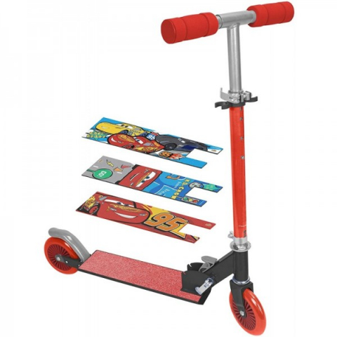 Jucarii +4 Ani - Trotineta-copii-Saica-2-roti-Cars-cu-3-stickere-Saica