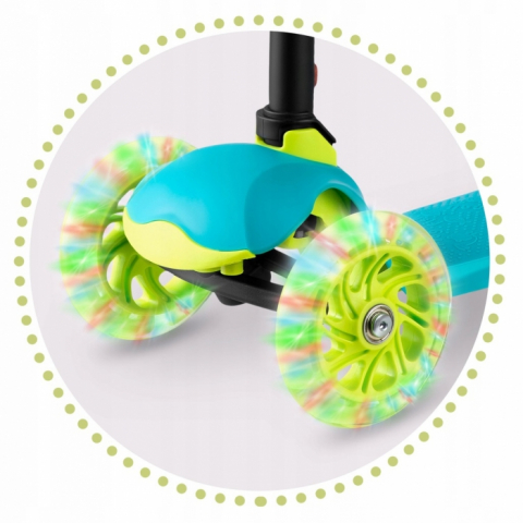 Trotineta cu roti cu LED Ricokids Loco 765103 - Turcoaz [1]