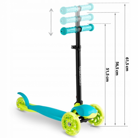 Trotineta cu roti cu LED Ricokids Loco 765103 - Turcoaz [5]