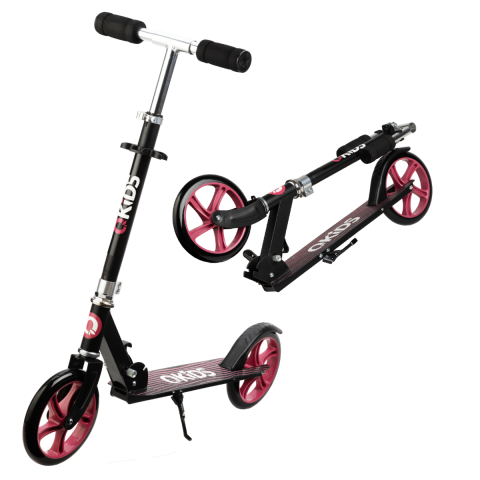 Játékok 6-8 éveseknek - Trotineta freestyle, QKIDS, WEISS Pink, Ghidon reglabil pe 3 trepte, Amortizor Easy&Up