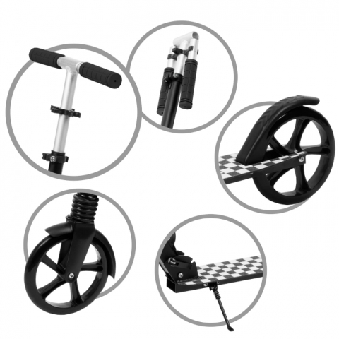 Trotineta pliabila de oras 200 mm DRIFF - Black White [8]