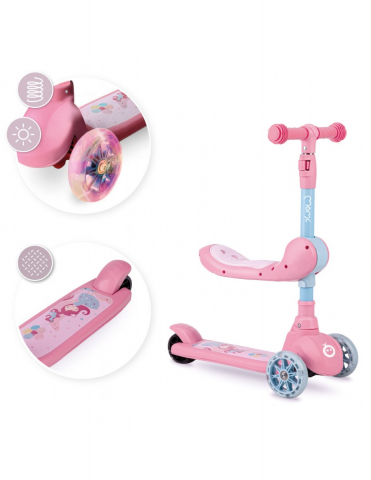 Trotineta transformabila 2in1 MoMi Kiuru - Pink [2]