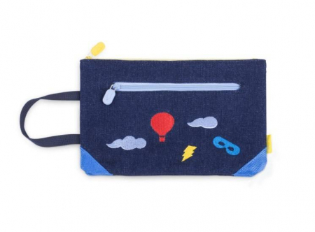 Jucarii educative - SUPERPETIT-Trusa din denim pentru markere