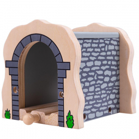 Toate jucariile - BigJigs-Tunel-din-lemn-accesoriu-traseu-sine-de-lemn