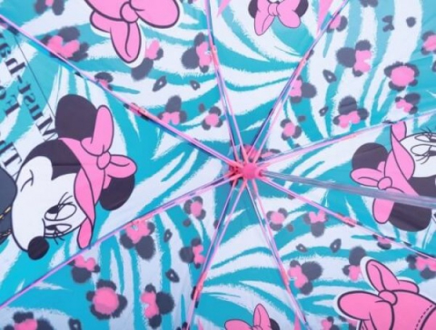 Jucarii sub 50 RON - Umbrela-manuala-38-cm-cu-inchidere-cu-siguranta-Minnie-bleu-Perletti