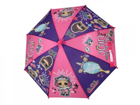 Jucarii sub 50 RON - Umbrela-manuala-42-cm-cu-inchidere-cu-siguranta-LOL-Surprise-Perletti