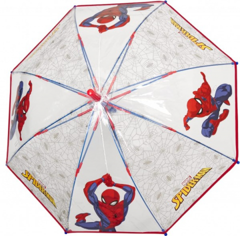 Cadouri botez - Umbrela-Perletti-Spiderman-automata-rezistenta-la-vant-transparenta-45-cm-Perletti