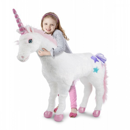 Jocuri si Jucarii Educative - Melissa & Doug Unicorn gigant din plus Melissa and Doug