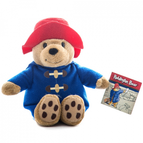 Jucarii sub 50 RON - Rainbow Designs-Ursuletul Paddington cu haina albastra, 16 cm