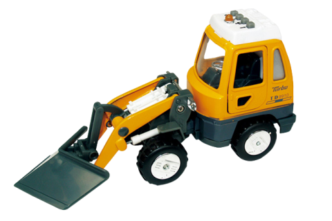 Jucarii educative - Goki-Utilaj de constructii de jucarie cu sunete si lumini, 16-18 cm, plug de zapada