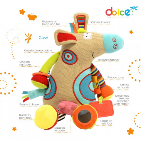 Játékok 1-3 éveseknek - Vacuta, jucarie interactiva cu activitati, Dolce