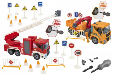 Játékok 3-5 éveseknek - Valiza camion de construit Globo cu accesorii