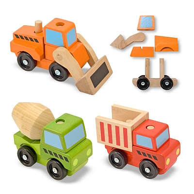Játékok 2 éves kortól - Melissa & Doug Vehicule utilitare pentru constructii din lemn Melissa and Doug