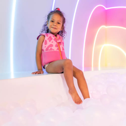 Vesta de inot copii 2- 6 ani Swim Essentials - model leopard roz [3]