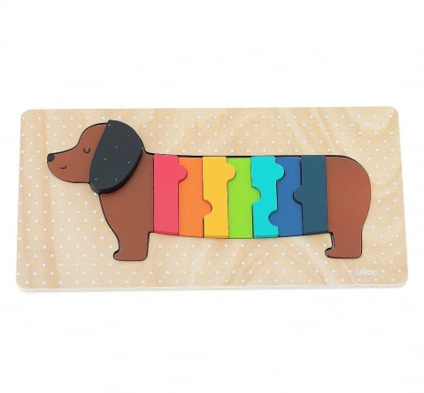 Baba kirakósok - Vilac Puzzle din lemn Catelus