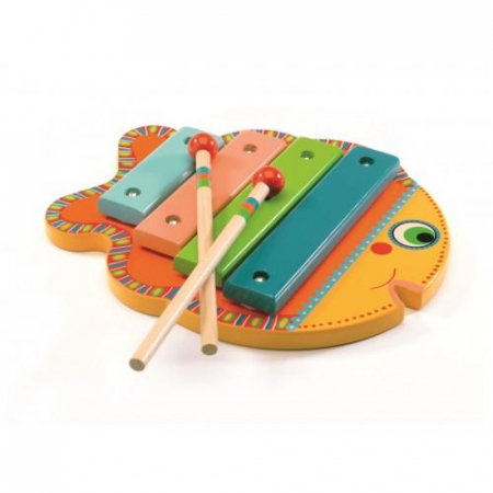 Cadouri botez - Djeco-Xilofon-pentru-copii-sub-forma-de-peste-Instrument-muzical-copii