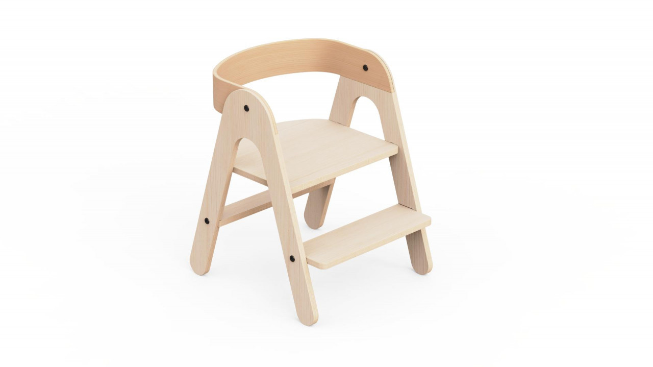 Scăunel înălțător 2 în 1 din lemn MamaToyz BebePrice.ro [2]