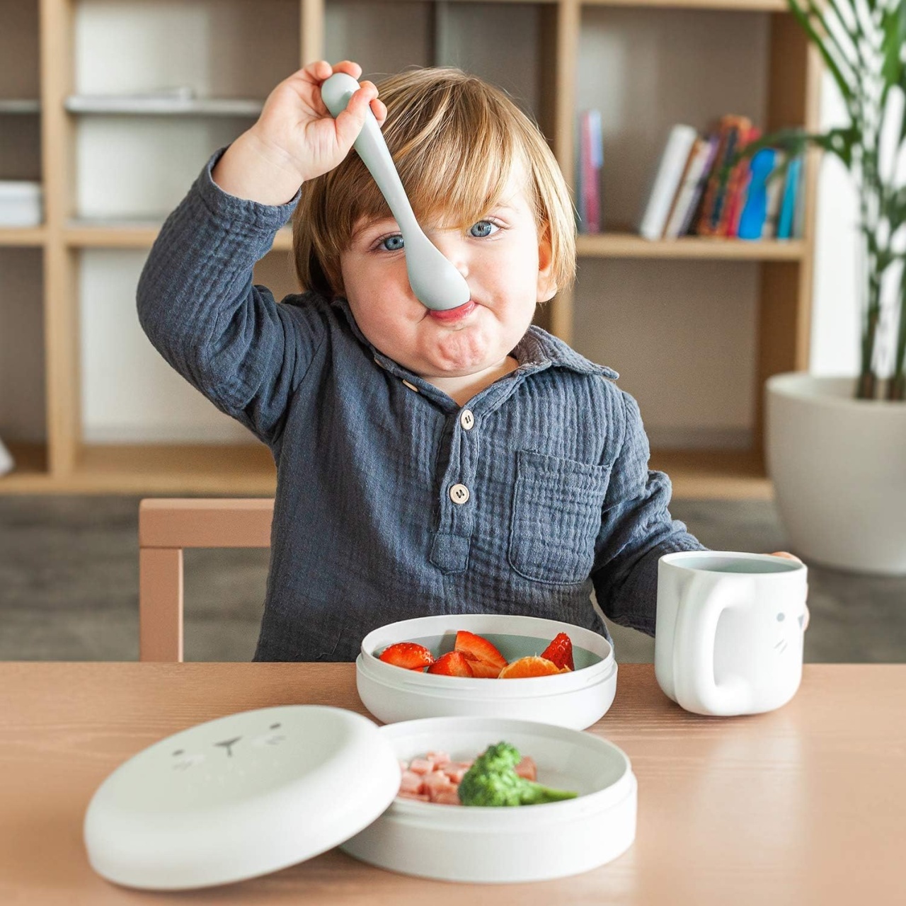 Set boluri pentru prânz Hygge Bentoo Grey 4 luni+ BebePrice.ro [1]