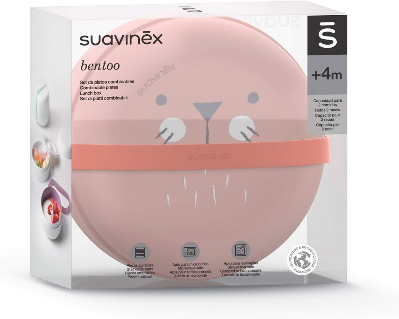 Set boluri pentru prânz Hygge Bentoo Pink 4 luni+ BebePrice.ro [1]