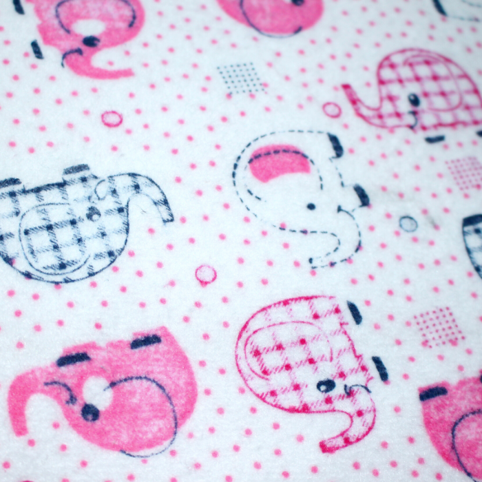 Aleza impermeabila reutilizabila, Baby Elephant Pink, 70x50 cm [6]