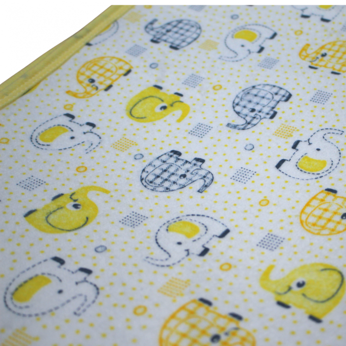 Aleza impermeabila reutilizabila, Baby Elephant Yellow, 70x50 cm [7]