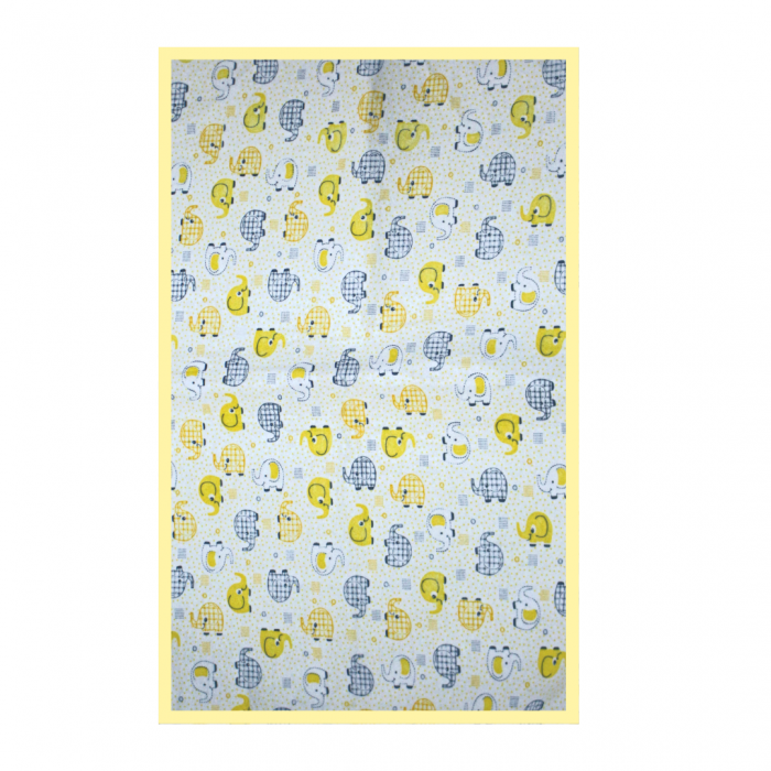 Aleza impermeabila reutilizabila, Baby Elephant Yellow, 70x50 cm [4]