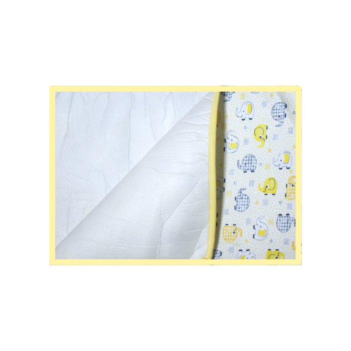 Aleza impermeabila reutilizabila, Baby Elephant Yellow, 70x50 cm [5]