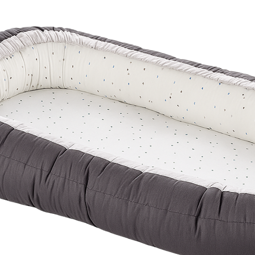 Baby Nest 2 in 1, cuib bebelusi, reversibil, Grey, BebePrice [2]