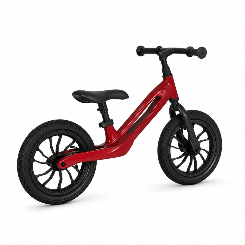 BBP-325QPRACE20 Balance bike Racer Ruby Red roti din cauciuc si elemente de joaca BebePrice.ro [4]